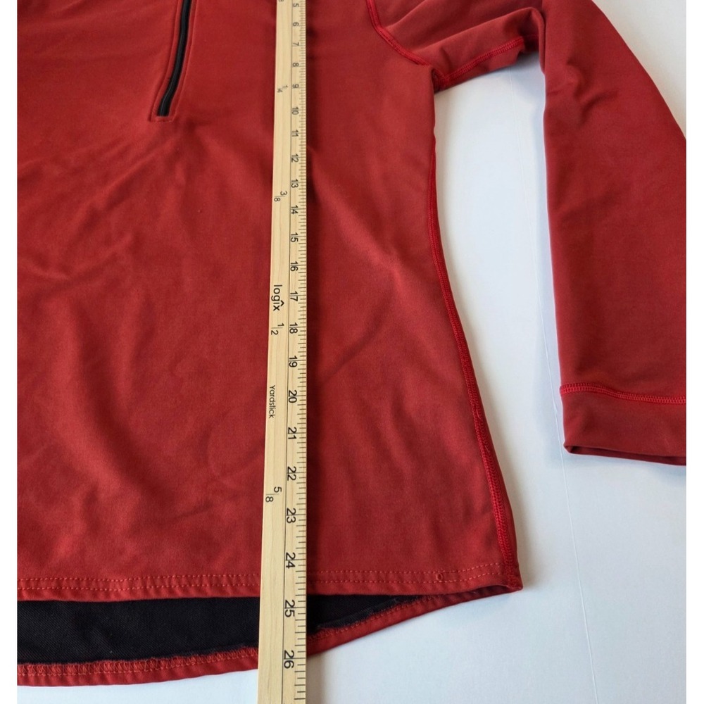 Brooks Running Jacket Womens Large Red Athletic Dry Layer Pullover 1/4 Zip Gym - Picture 5 of 8